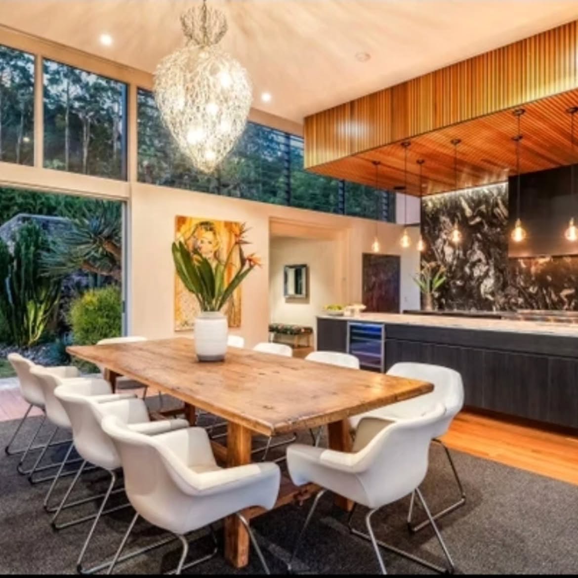 High-end interior dining and kitchen area - painting by Davidson Painting